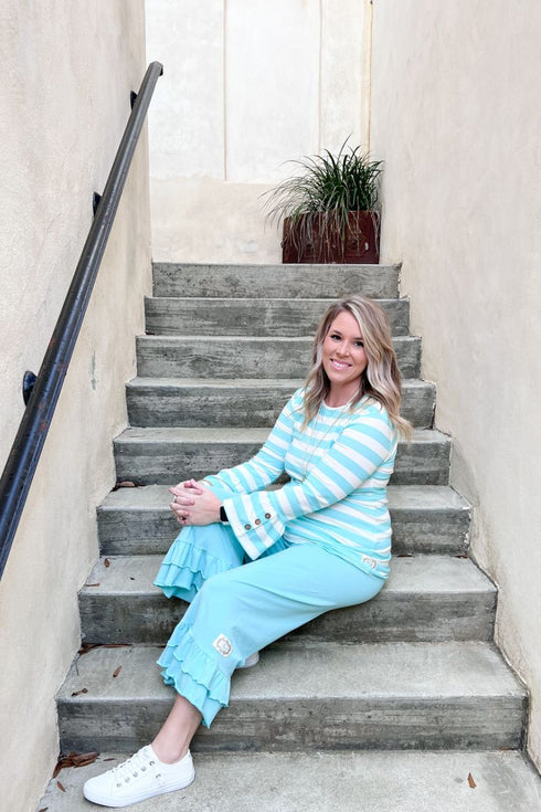 {NEW SIZING} Swanky Lady Vintage Ruffle Sleeve Top