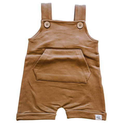 Organic Cotton Overalls - Sandy Toes Tan