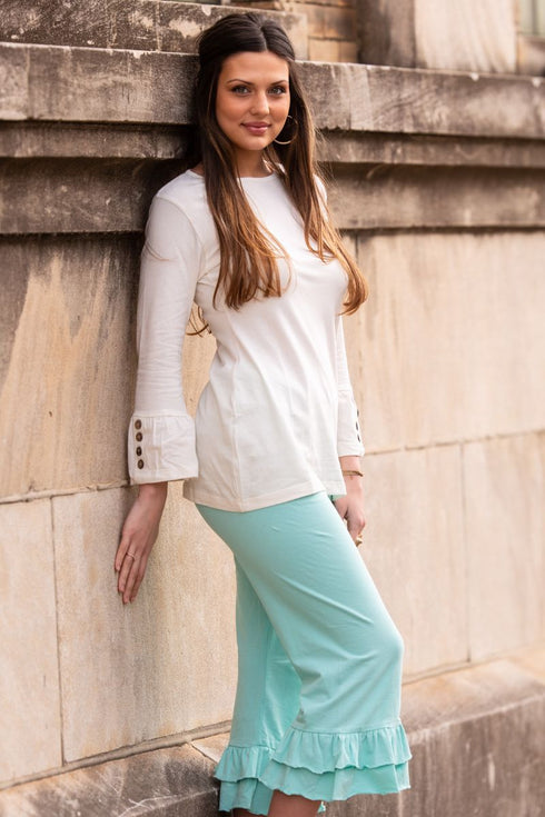 {NEW SIZING} Swanky Lady Vintage Double Ruffle Capris